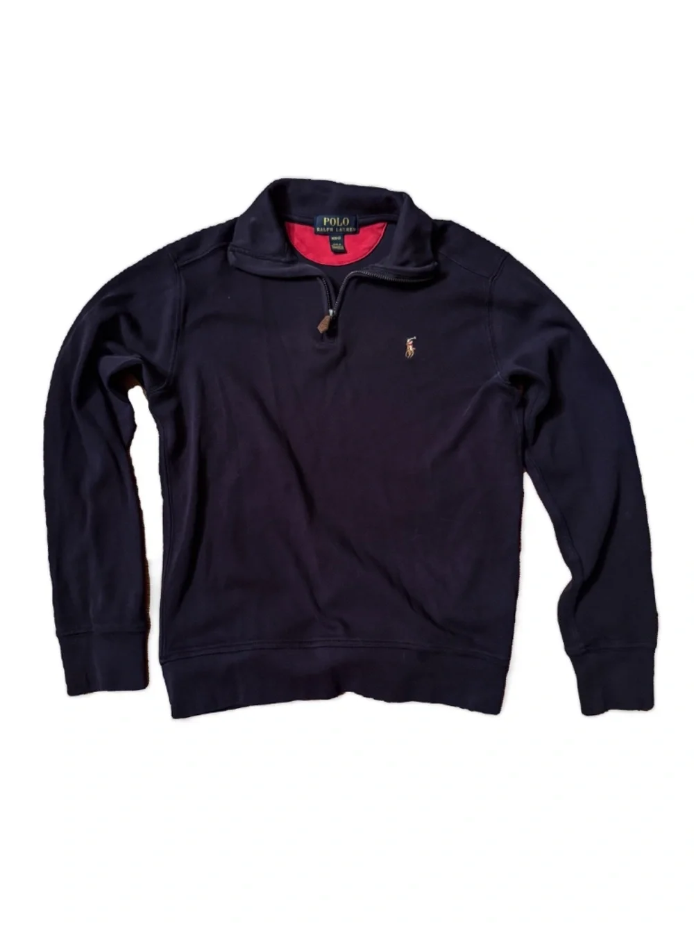 Boys Ralph Lauren Navy Blue Quarter Zip Polo M(10-11)